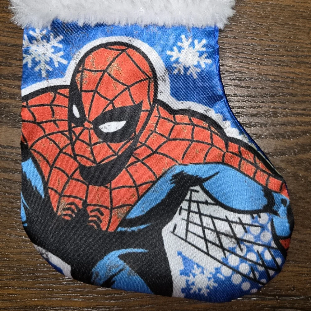 Spider-Man Mini Stocking with White Fur Trim